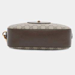 Pre Owned حقيبة كروس بودي غوتشي جي جي ويب سوبريم بني نيو فينتاج