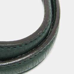 Pre Owned Gucci 100th Anniversary Model Canvas Leather Tote Bag Green Light Beige