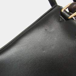 مملوكة مسبقًا Gucci Bamboo Leather Backpack Handbag Black