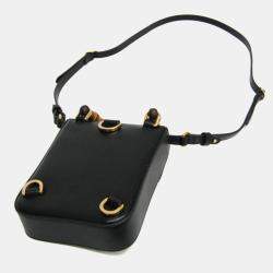مملوكة مسبقًا Gucci Bamboo Leather Backpack Handbag Black