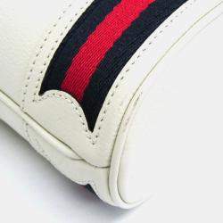 Pre Owned حقيبة كتف جلد غوتشي أوفيديا صغيرة بيضاء