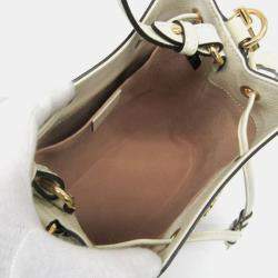 Pre Owned حقيبة كتف جلد غوتشي أوفيديا صغيرة بيضاء