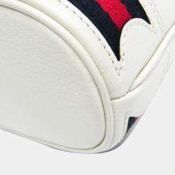 Pre Owned حقيبة كتف جلد غوتشي أوفيديا صغيرة بيضاء