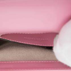 مملوكة مسبقًا Gucci Pink Mini Calfskin Bamboo Top Handle Bag