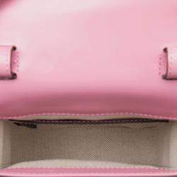 مملوكة مسبقًا Gucci Pink Mini Calfskin Bamboo Top Handle Bag