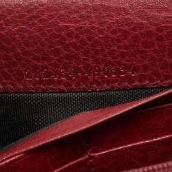 Pre Owned Gucci Sukey Burgundy Guccissima Leather Continental Wallet