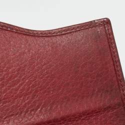 Pre Owned Gucci Sukey Burgundy Guccissima Leather Continental Wallet