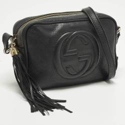 مملوكة مسبقًا Gucci Soho Disco Small Black Leather Crossbody Bag