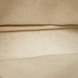 Pre Owned حقيبة كتف غوتشي كاميرا جلد GG نجم أبيض