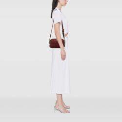 Pre Owned Gucci Red Small Quilted Mini GG Canvas and GG Supreme Double G Crossbody