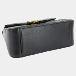 مملوكة مسبقًا Gucci GG Marmont Mini Black Leather Top Handle Bag
