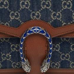 Pre Owned Gucci Dionysus Small Blue/Brown GG Denim Shoulder Bag