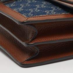 Pre Owned Gucci Dionysus Small Blue/Brown GG Denim Shoulder Bag