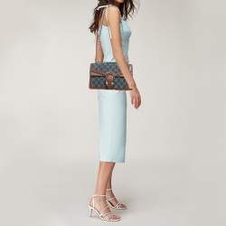Pre Owned Gucci Dionysus Small Blue/Brown GG Denim Shoulder Bag
