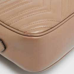 مملوكة مسبقًا Gucci GG Marmont Small Dusty Pink Matelassé Leather Camera Bag