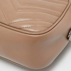 مملوكة مسبقًا Gucci GG Marmont Small Dusty Pink Matelassé Leather Camera Bag