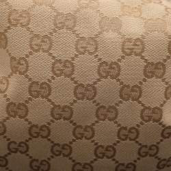 مملوكة مسبقًا حقيبة غوتشي "بابوسكا اندي هوبو" متوسطة جلد و كانفاس جي جي بيج و بني داكن