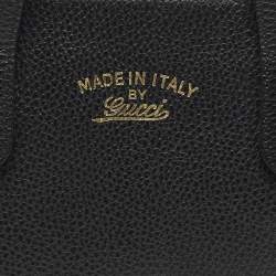 مملوكة مسبقًا حقيبة يد غوتشي سوينغ صغيرة جلد أسود