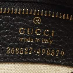 مملوكة مسبقًا حقيبة يد غوتشي سوينغ صغيرة جلد أسود