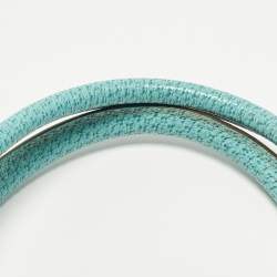 Pre Owned حقيبة يد توتس غوتشي جاكي قماش GG تركواز أزرق/بيج وجلد