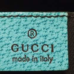 Pre Owned حقيبة يد توتس غوتشي جاكي قماش GG تركواز أزرق/بيج وجلد