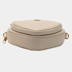 مملوكة مسبقًا Gucci Brown Mini Matelasse Leather Heart Crossbody