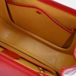مملوكة مسبقًا Gucci Red Bamboo 2Way Handbag