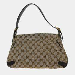 مملوكة مسبقًا Gucci Beige Canvas Horsebit GG Handbag