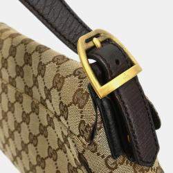 مملوكة مسبقًا Gucci Beige Canvas Horsebit GG Handbag