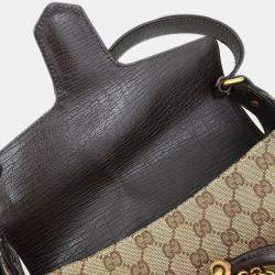 مملوكة مسبقًا Gucci Beige Canvas Horsebit GG Handbag
