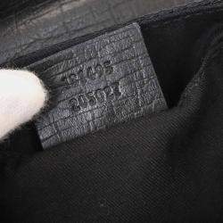 مملوكة مسبقًا حقيبة غوتشي هورسبيت قماش جي جي أسود