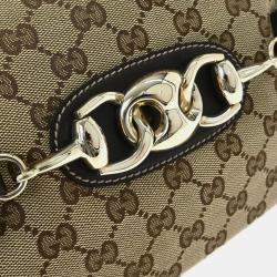 Pre Owned حقيبة يد غوتشي بامبو بني هورسبيت