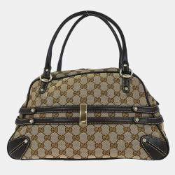 Pre Owned حقيبة يد غوتشي بامبو بني هورسبيت