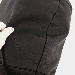 Pre Owned Gucci Black Techno Horsebit Xl Hobo Bag