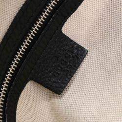 Pre Owned Gucci Black Techno Horsebit Xl Hobo Bag