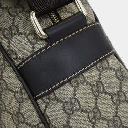 Pre Owned Gucci GG Supreme Beige Canvas Shoulder Bag