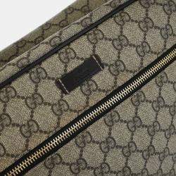 Pre Owned Gucci GG Supreme Beige Canvas Shoulder Bag