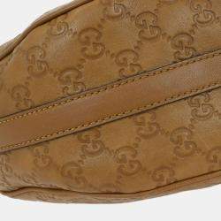 Pre Owned حقيبة هوبو غوتشي غوتشيسيما بنية جيجي توينز