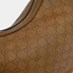 Pre Owned حقيبة هوبو غوتشي غوتشيسيما بنية جيجي توينز