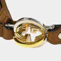 Pre Owned حقيبة هوبو غوتشي غوتشيسيما بنية جيجي توينز