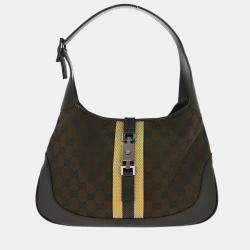 Pre Owned Gucci Brown GG Jackie Handbag