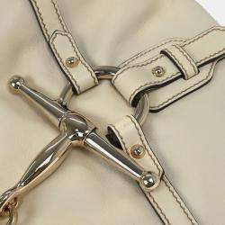 مملوكة مسبقًا Gucci Off-White Leather 85Th Anniversary Handbag