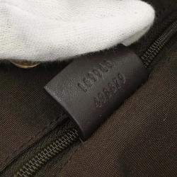 Pre Owned Gucci Brown Beige Gg Tote Bag