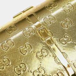 مملوكة مسبقًا Gucci Gold Metal Gg Pouch Chain Shoulder Bag