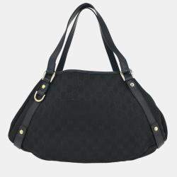 مملوكة مسبقًا Gucci Black Gg Abbey D Ring Tote Bag