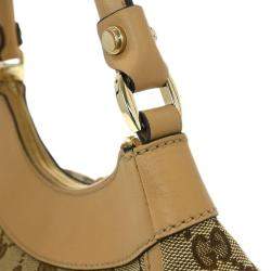 مملوكة مسبقًا Gucci Beige Gg Abbey D Ring Handbag
