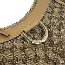 مملوكة مسبقًا Gucci Beige Gg Abbey D Ring Handbag