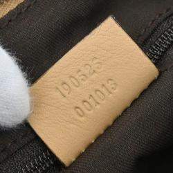 مملوكة مسبقًا Gucci Beige Gg Abbey D Ring Handbag