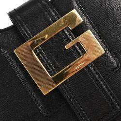 مملوكة مسبقًا Gucci Black Leather Shoulder Bag