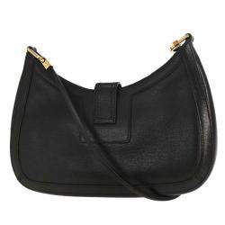 مملوكة مسبقًا Gucci Black Leather Shoulder Bag